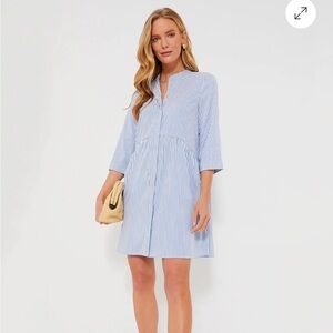 Like New, Tuckernuck Blue Stripe Royal Shirt Dress, Size Small (TTS)